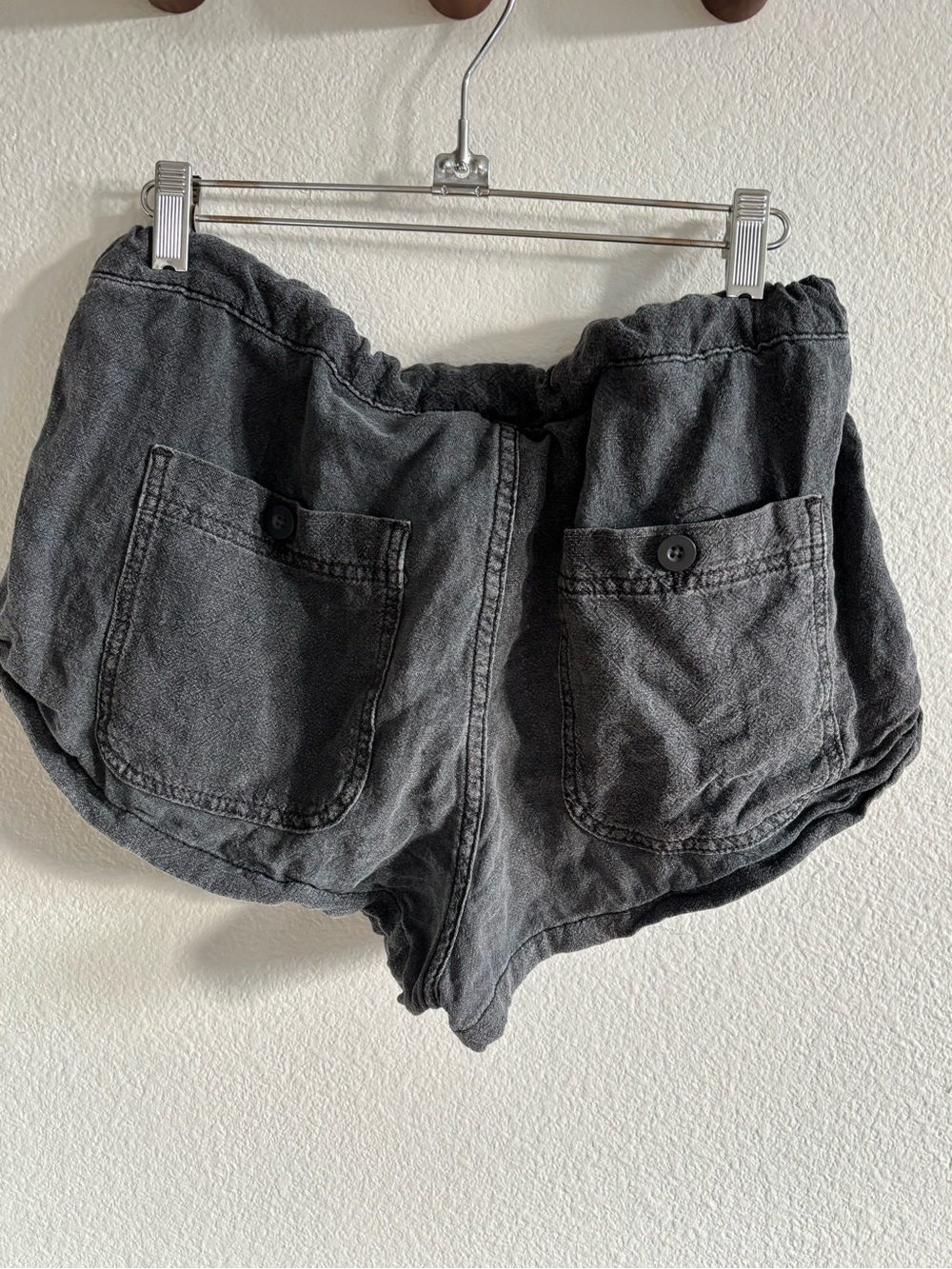 Free People Black Rope Drawstring Shorts - Picture 3 of 3